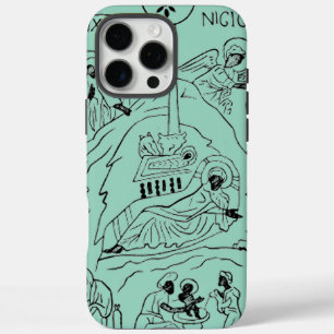 Coques iPhone 16 Pro Max Scène de Nativité orthodoxe minimale