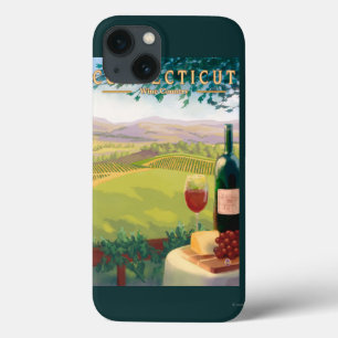 Etui iPhone 13 Scène de pays de ConnecticutWine