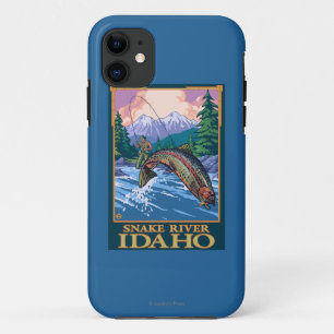 Coques Pour iPhone Scène de pêche de mouche - la rivière Snake, Idaho