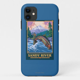 Case-Mate iPhone Case Scène de pêche de mouche - rivière de Sandy,