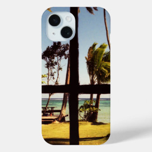 Coque Pour iPhone 15 Scène de plage tropicale Fiji Beach iphcnm
