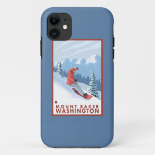 Case-Mate iPhone Case Scène de surfeur - Baker de bâti, Washington