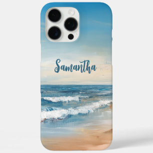 Coques iPhone 16 Pro Max Scène de vacances Ocean Beach personnalisée