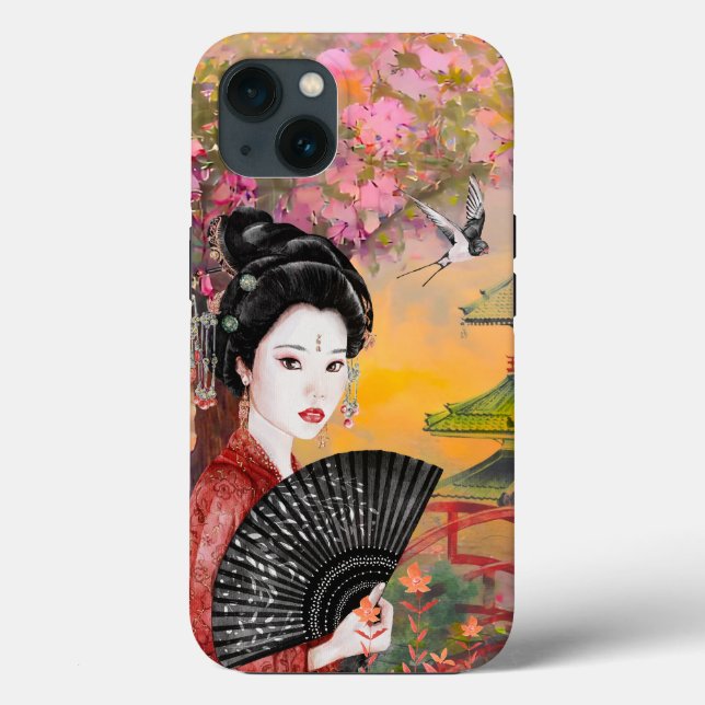 Coques Case-Mate iPhone Scène Japonaise Avec Une Femme (Verso)