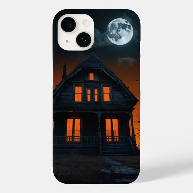 Coques Case-Mate iPhone Scène nocturne de la maison hantée (Verso)