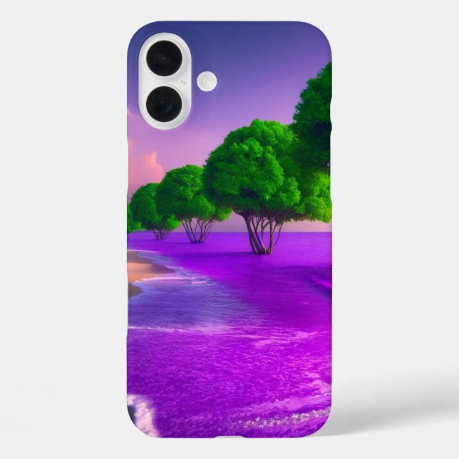 Coques Case-Mate iPhone Scène océanique violette (Verso)