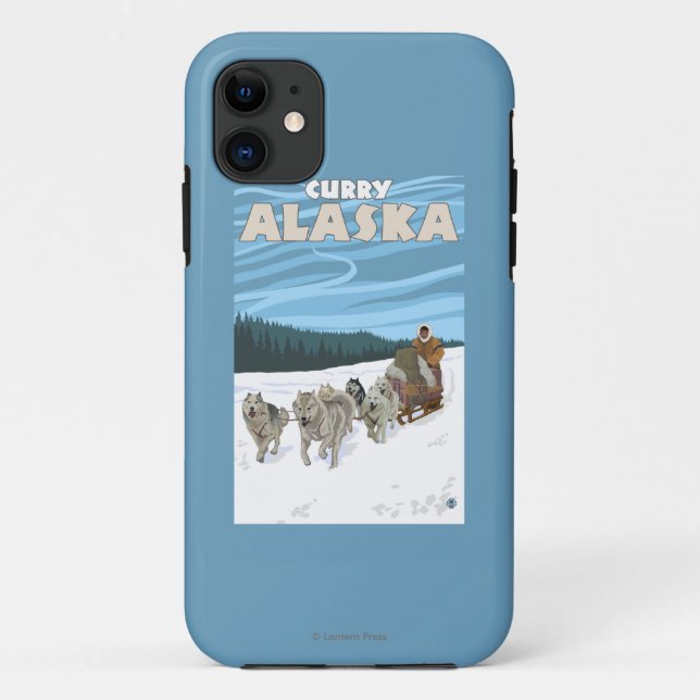 Coques Case-Mate iPhone Scène Sledding de chien - cari, Alaska (Dos)