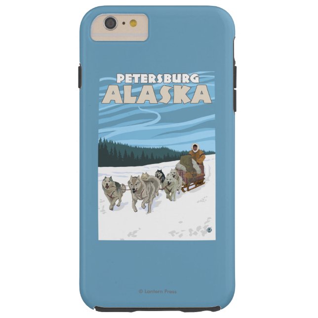 Coques Case-Mate iPhone Scène Sledding de chien - Pétersbourg, Alaska (Dos)