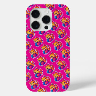 Coque iPhone 15 Pro Scène Whimsical de Tricot de chats Kawaii avec sur