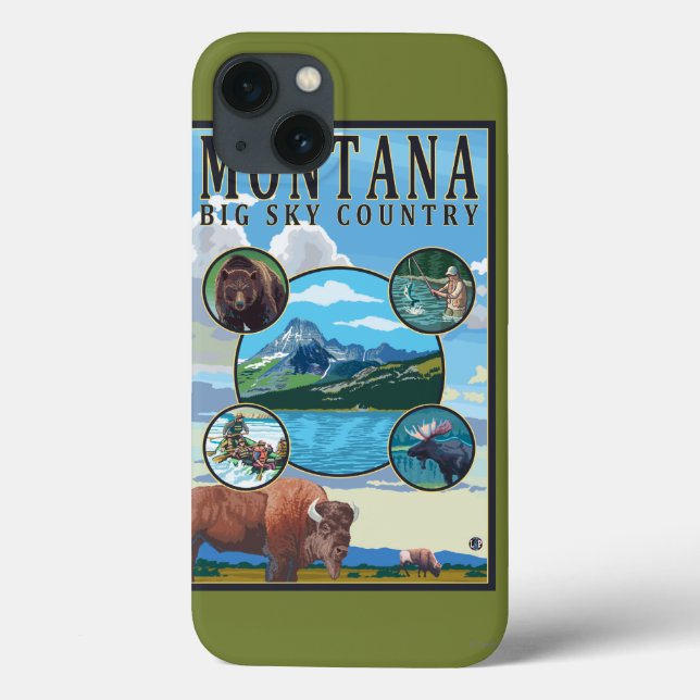 Coques Case-Mate iPhone Scènes d'état du Montana (Verso)