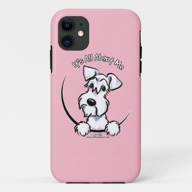 Coques Case-Mate iPhone Schnauzer blanc IAAM rose (Dos)