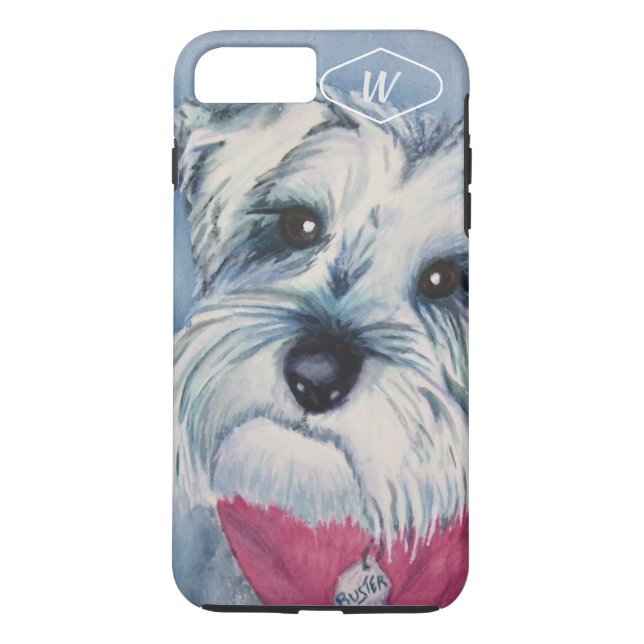 COQUES Case-Mate iPhone SCHNAUZER DE BONBON À GRIS ARGENTÉ (Dos)
