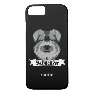 Coque iPhone 7 Schnauzer noir et gris