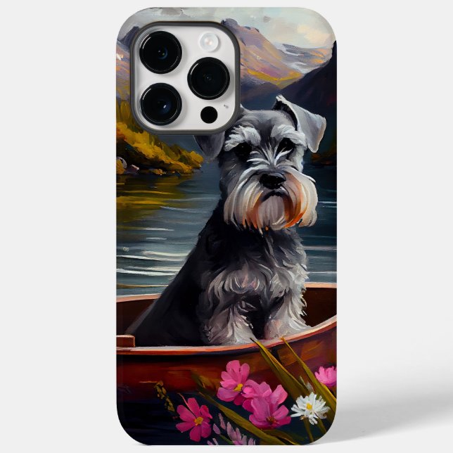 Coques Case-Mate iPhone Schnauzer sur une pédale : une aventure Pittoresqu (Verso)