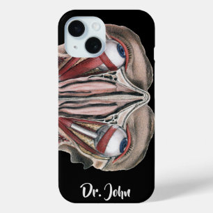 Coque Pour iPhone 15 Science de l'anatomie humaine vintage, globes ocul