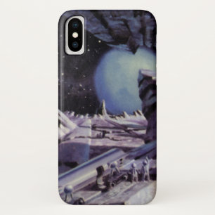 Coque Case-Mate Pour iPhone Science-fiction vintage, Aliens sur la Lune dans l
