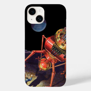 Coque Pour iPhone 14 Science-fiction vintage Astronaute avec Robot Alie