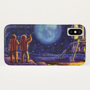 Coque iPhone X Science-fiction vintage, astronautes de la science