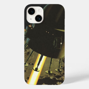 Coque Pour iPhone 14 Science-fiction vintage, Atterrissage à la fusée s
