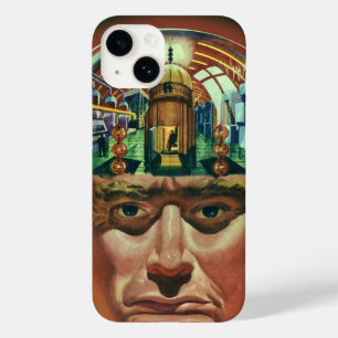 Coques Pour iPhone Science-fiction vintage, Cerveau Alien en laborato