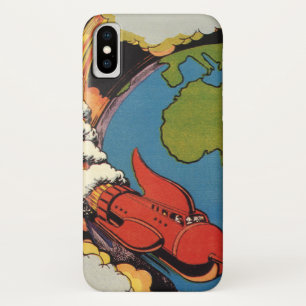 Case-Mate iPhone Case Science-fiction vintage, fusées Sci Fi au-dessus d