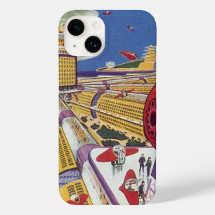 Coques Pour iPhone Science-fiction vintage, New York City futuriste