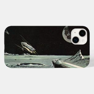 Coques Pour iPhone Science-fiction vintage, Rocket Ships Moon Planets