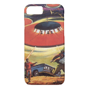 Coque Case-Mate Pour iPhone Science-fiction vintage, Sci Fi UFO Alien Invasion