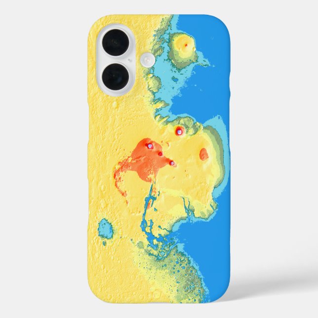 Coques Case-Mate iPhone Science Noir Rouge Mars Terraformateur Art (Verso)