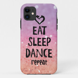 Case-Mate iPhone Case Scintillant mangez, dormez, dansez le cas