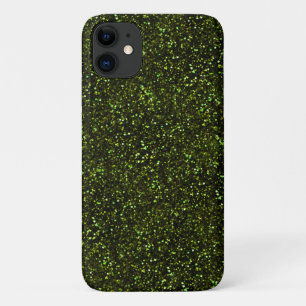 Coque iPhone 11 Scintillement vert pomme foncé