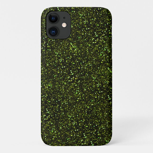 Coques Case-Mate iPhone Scintillement vert pomme foncé (Dos)