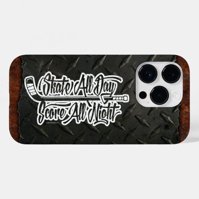 Coques Case-Mate iPhone Score toute la nuit (Hockey) (Verso (horizontal))