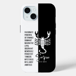 Coque Pour iPhone 15 Scorpio, signe zodiaque