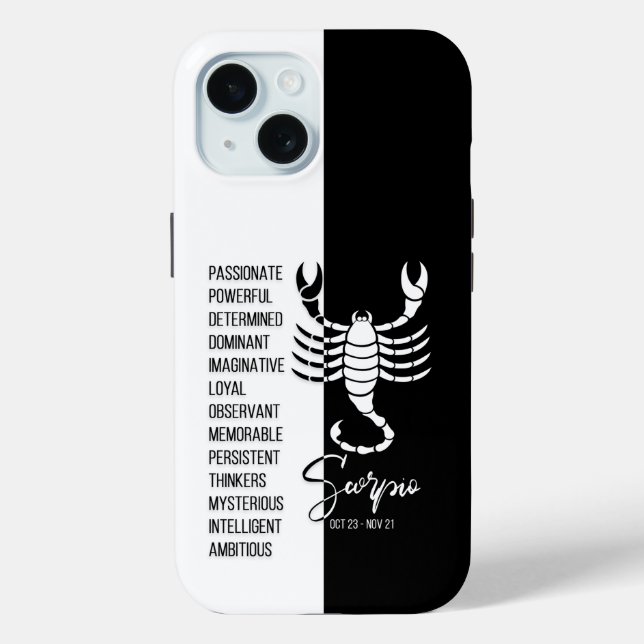 Coques Case-Mate iPhone Scorpio, signe zodiaque (Verso)