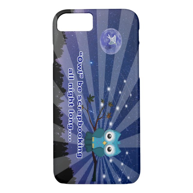 Coques Case-Mate iPhone Scrapbookers "Owl Retire Toute La Nuit" (Dos)