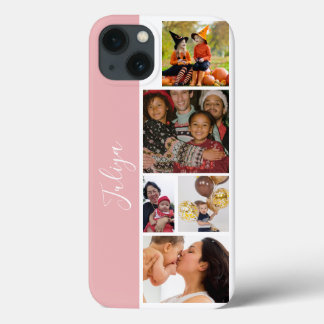 Case-Mate iPhone Case script de collage photo rose et blanc 5