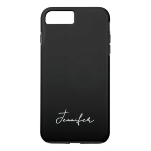 Case-Mate iPhone Case Script de signature de nom personnalisé noir minim