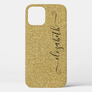 Case-Mate iPhone Case Script élégant personnalisé avec paillettes dorées