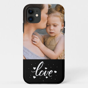 Case-Mate iPhone Case Script et coeurs d'amour photo personnalisés