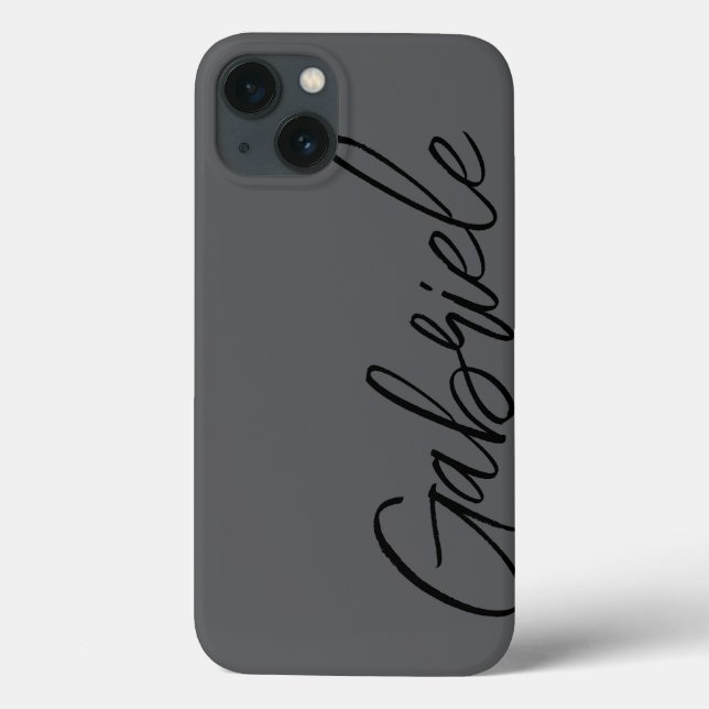 Coques Case-Mate iPhone Script moderne élégant Monogramme noir (Verso)