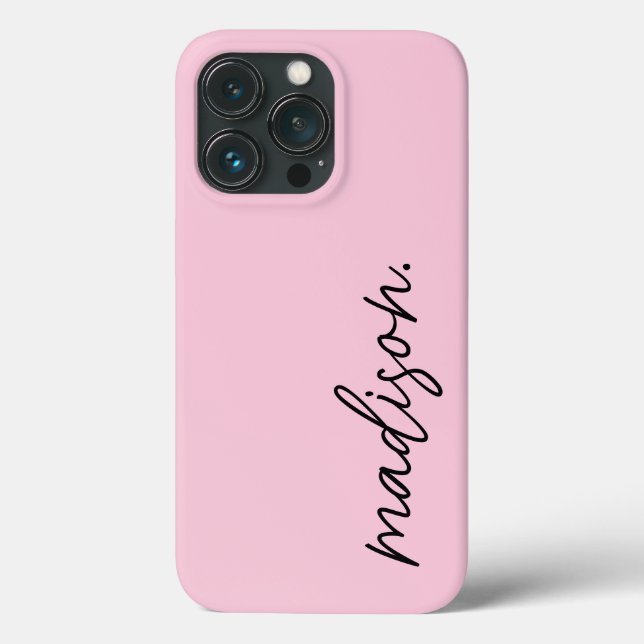 Coques Case-Mate iPhone Script Simple Moderne Design Design Design Rose Cl (Verso)