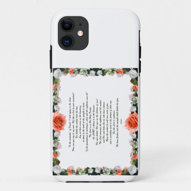 Coques Case-Mate iPhone Scripture, Psaume 11, Botanic (Dos)