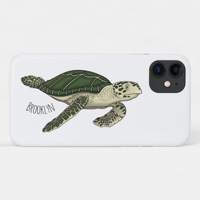 Coques Case-Mate iPhone Sea turtle cartoon (Dos (Horizontal))