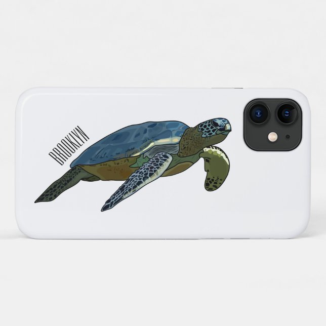 Coques Case-Mate iPhone Sea turtle cartoon (Dos (Horizontal))