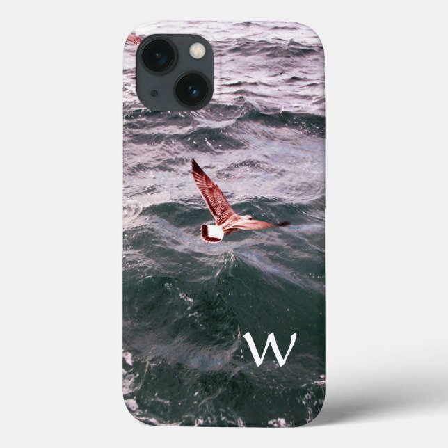 COQUES Case-Mate iPhone SEAGULL VOL AU-DESSUS DU MONOGRAM DES VAGES (Verso)