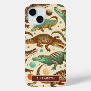 Coque Pour iPhone 15 Seamlees d'alligator vintages