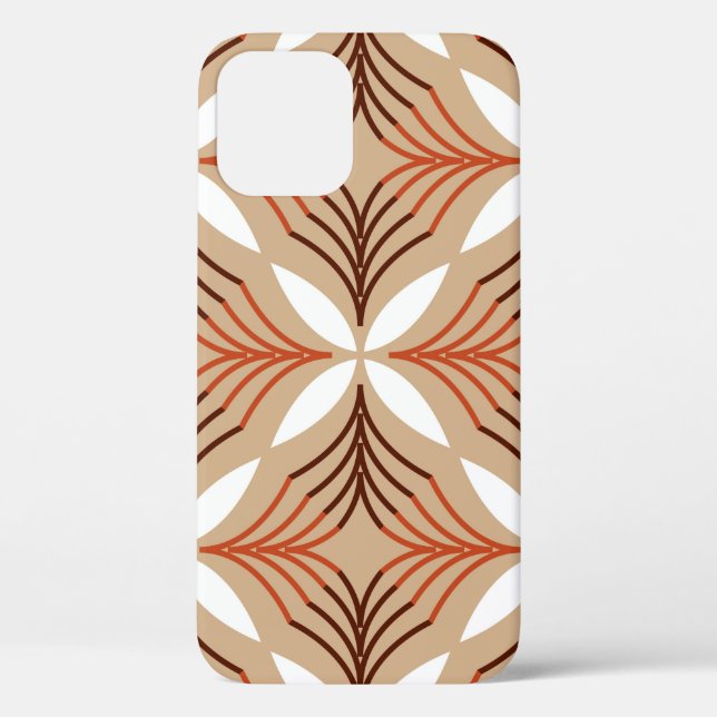 Coques Case-Mate iPhone Seamless geometric pattern with flowers (Verso)
