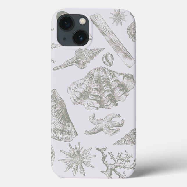 Coques Case-Mate iPhone Seashell Soft Antique Art Beach Shops (Verso)