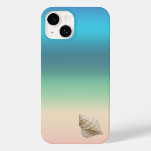Coque Pour iPhone 14 Seashore Arc-en-ciel avec Coquillage en bandes dég